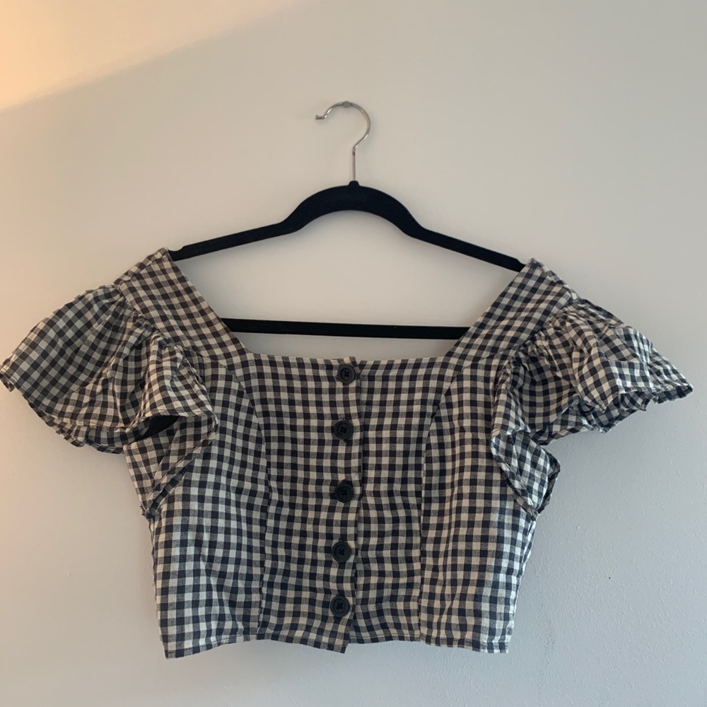 Cutie Cropped Gingham Summer Top